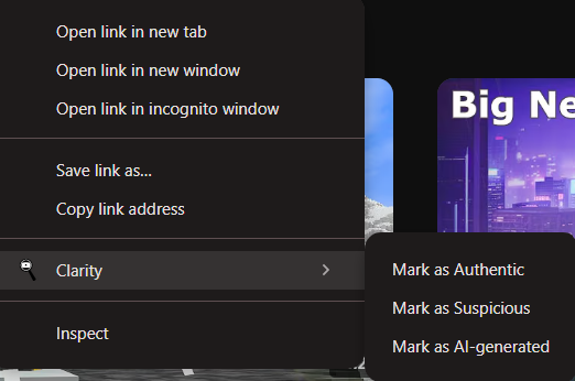 Context Menu preview